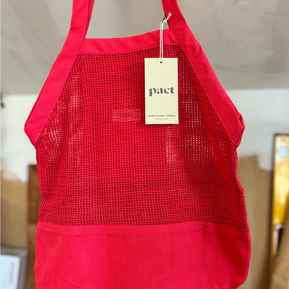 PACT Apparel | Women’s Beachside Organic Fair Trade Linen Crochet Tote NWOT